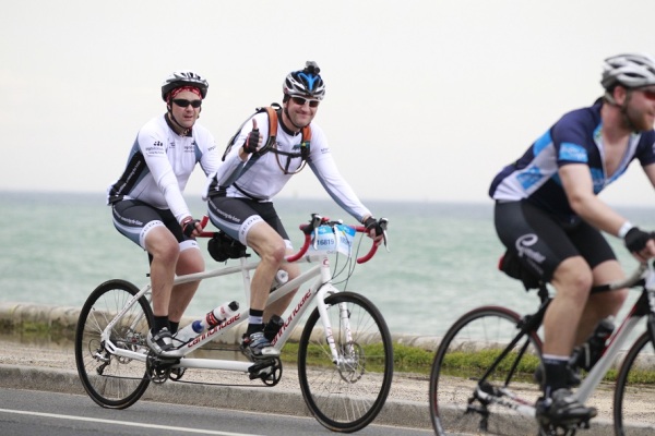 Andrew Devenish Meares and Tim Manton during Bupa Around the Bay.