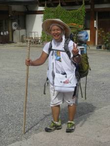 Typical O-Shikoku walking pilgrim by Tony Gibb